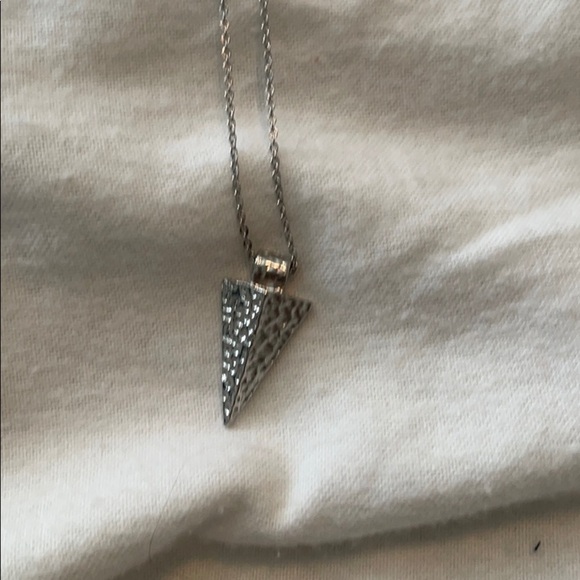 THREE silver necklaces Layered,arrowhead & crystal - Picture 3 of 6